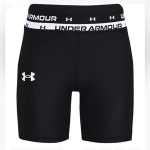 Under Armour HeatGear Armour Bike Shorts Black Compression Spellout 2022-XL